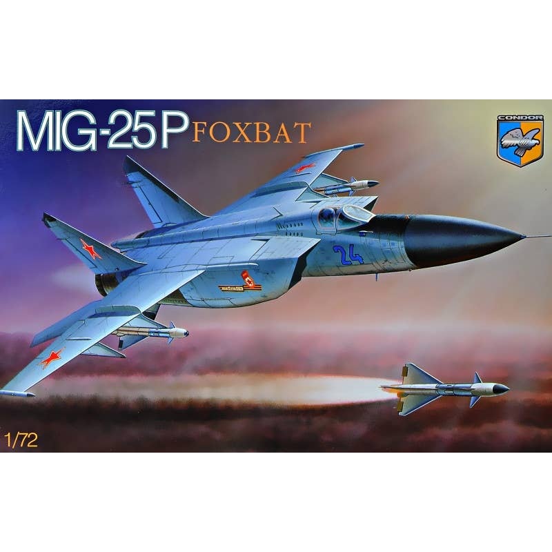 1/72 MiG-25P Foxbat Soviet interceptor (2 Types Of Decals Included)