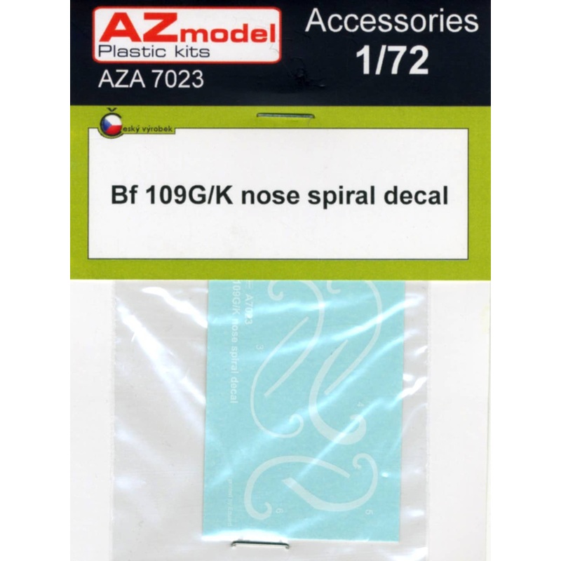 1/72 Bf 109G/K Nose Spiral Decals 6pcs