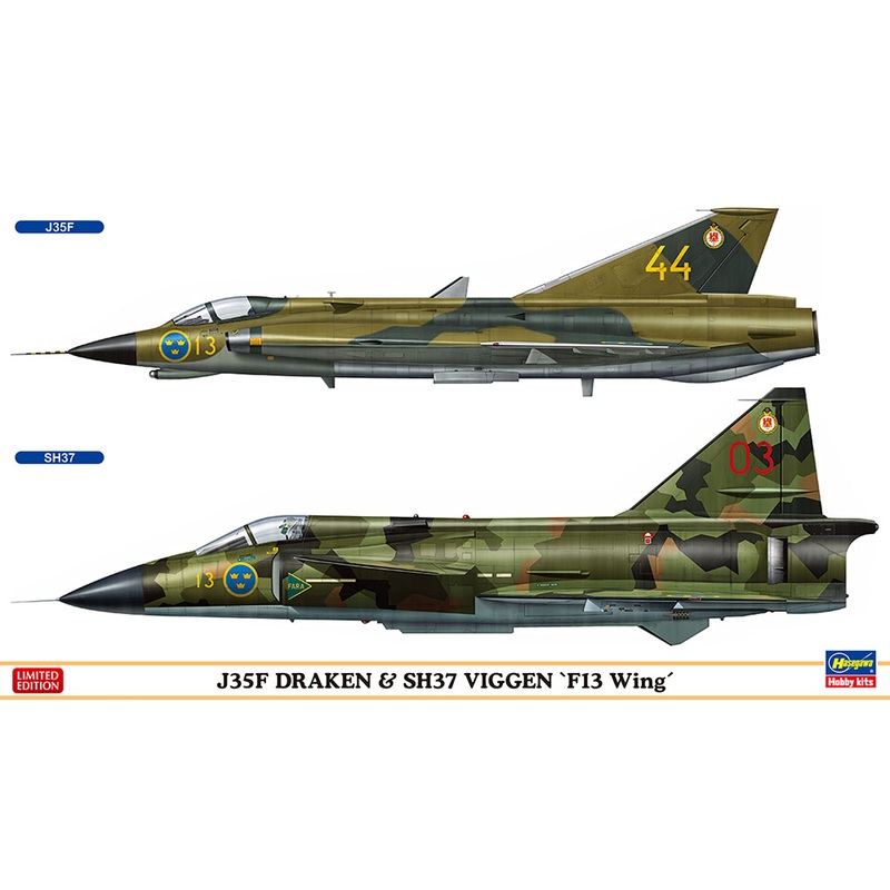1/72 J35F Draken & SH37 Viggen "F13 Wing" - Swedish Air Force (2 kit set)