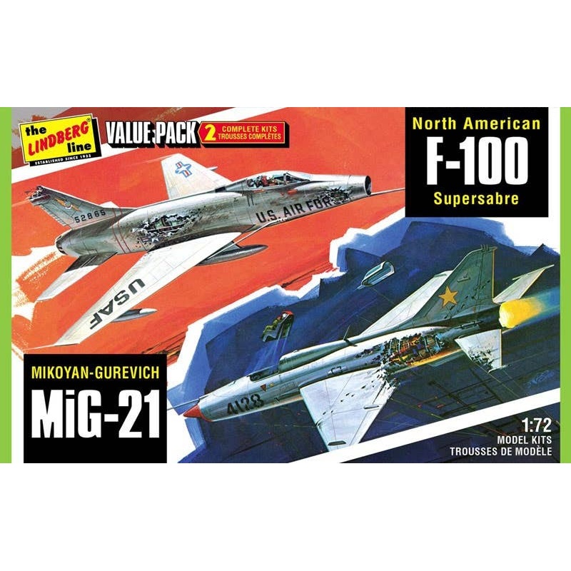 1/72 North American F-100 Supersabre & Mikoyan-Gurevich Mig-21 Value Pack