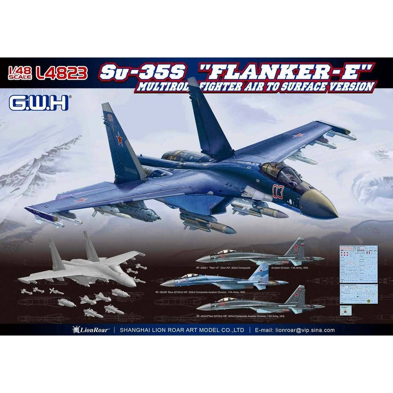 1/48 Su-35S Flanker-E Multirole Fighter Air to Surface Version