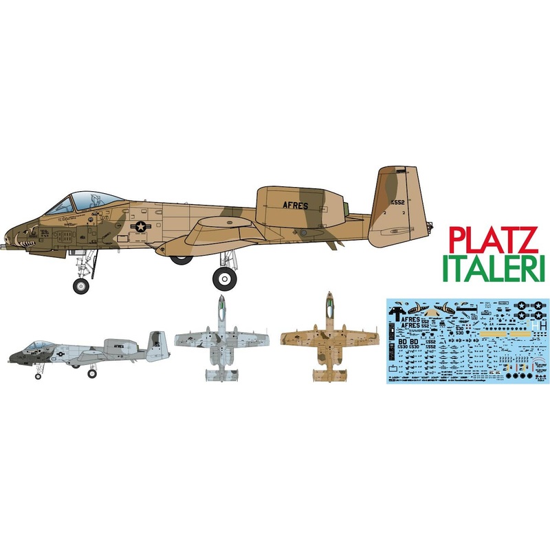 1/48 U.S. Air Force Attack Aircraft A-10A Thunderbolt II Air Force Reserve Desert Camouflage Painting Machine