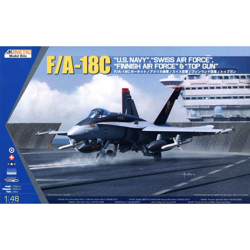 1/48 F/A-18C US Navy, Swiss, Finn Air Force & Topgun