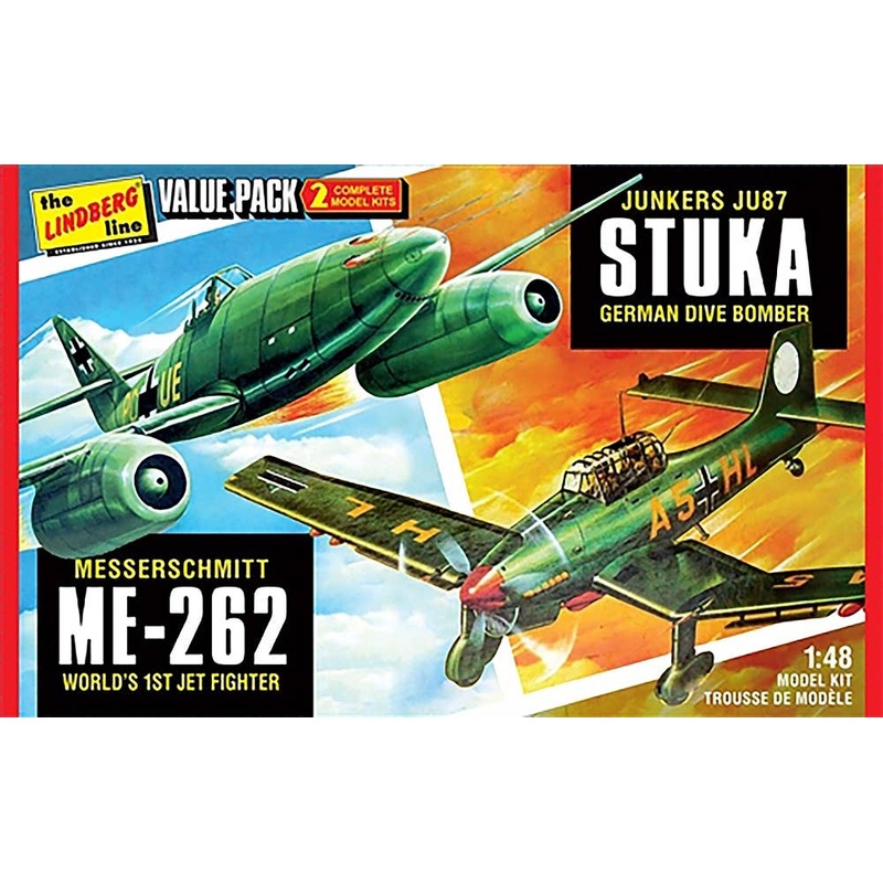 1/48 WWII German Me 262 & Stuka Ju87 Dual Pack