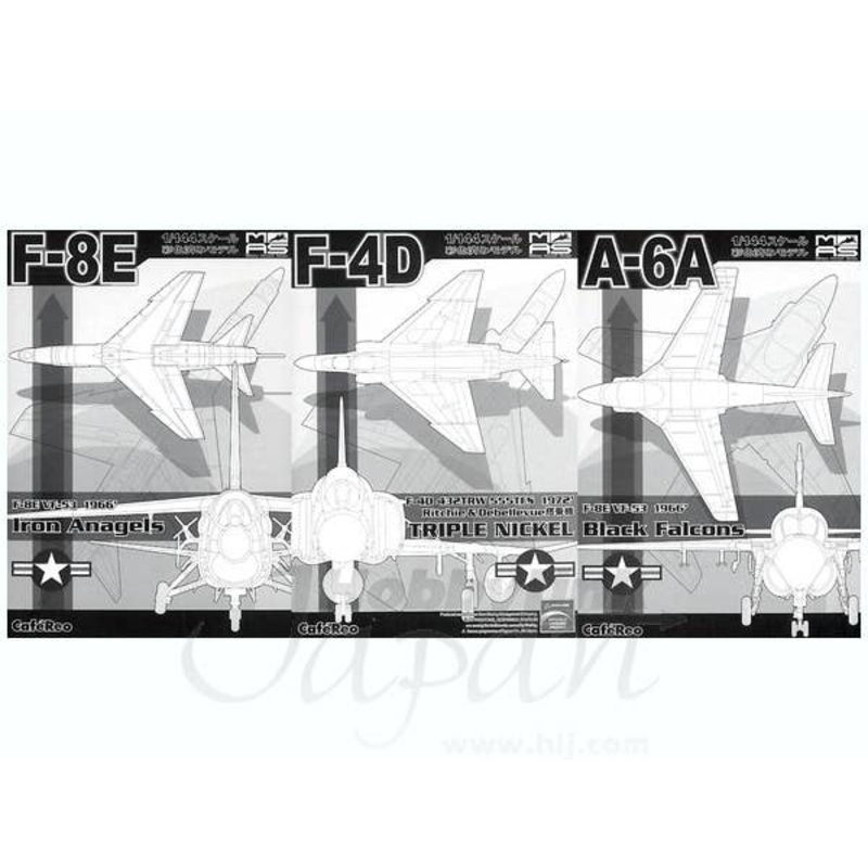 1/144 F-4D A-6A F-8E 3pcs Set