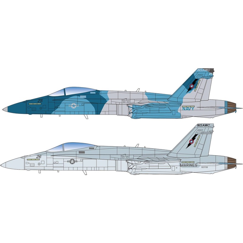 1/144 F / A-18C Hornet US Navy Strike Fighter Weapons School Top Gun (set of 2)