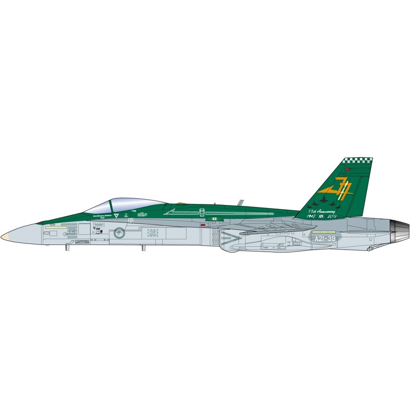 1/144 Royal Australian Air Force Fighter F / A-18A Hornet NO.77 SQ 77th Anniversary Painting Machine (Set of 2)