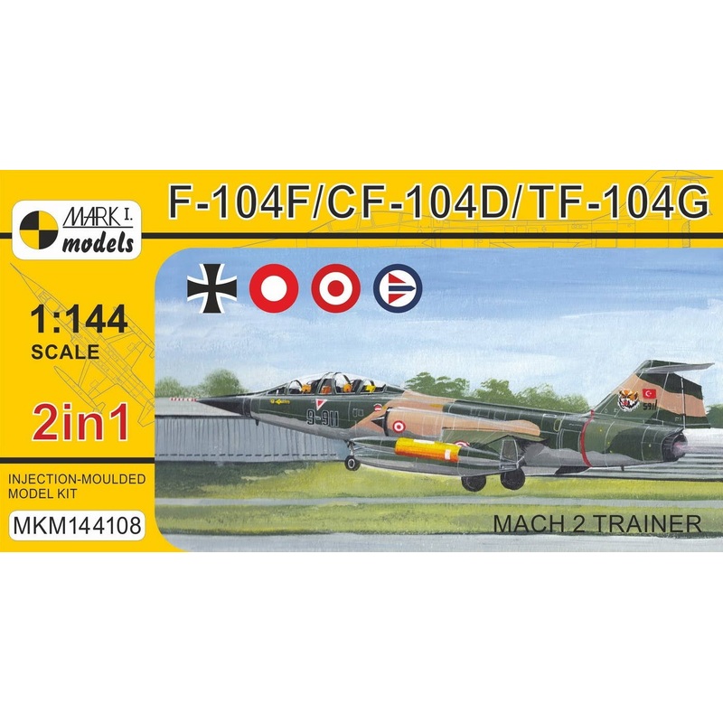 1/144 F-104F/CF-104D/TF-104G Mach 2 Trainer (2in1)