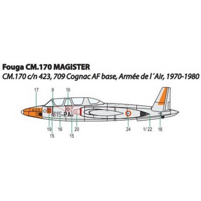 1/144 Fouga CM.170 Magister (Armee de l'Air)