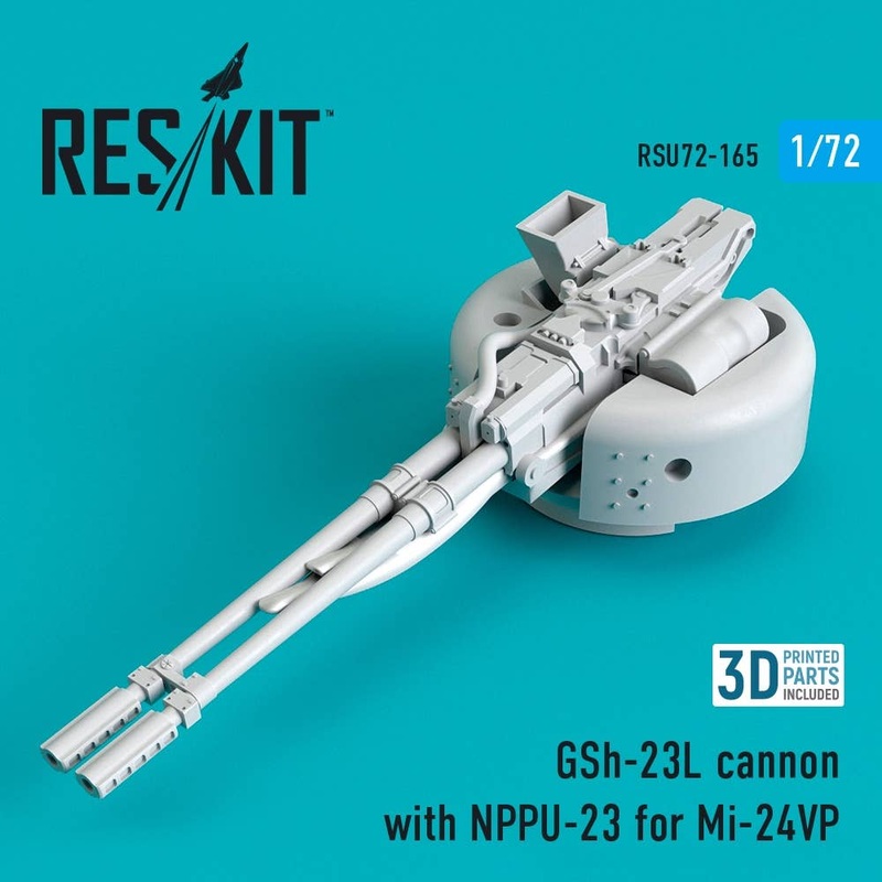 1/72 GSh-23L cannon with NPPU-23 for Mi-24VP
