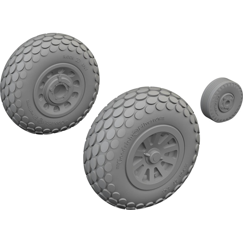 1/72 P-51D wheels oval tread (for Eduard)