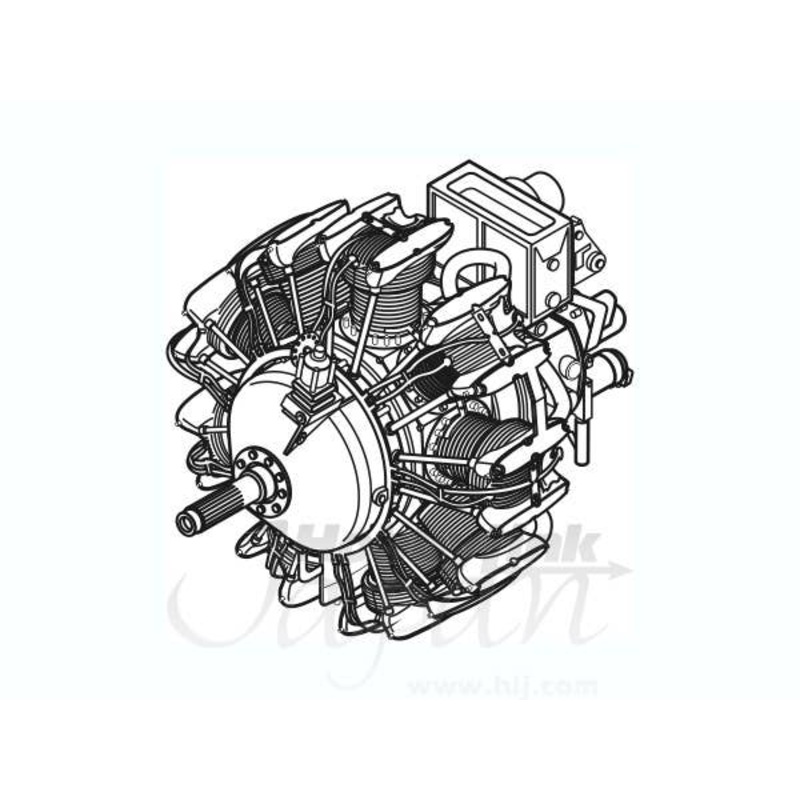 1/72 Wright 1820-US engine