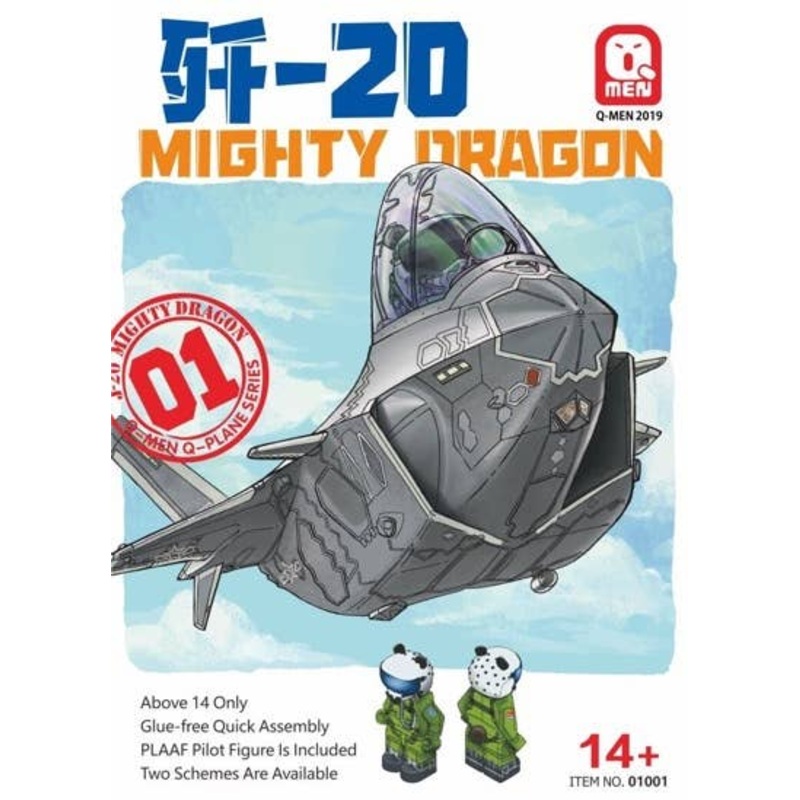 Q-MEN Series: PLAAF J-20 Mighty Dragon w/Pilot Figure
