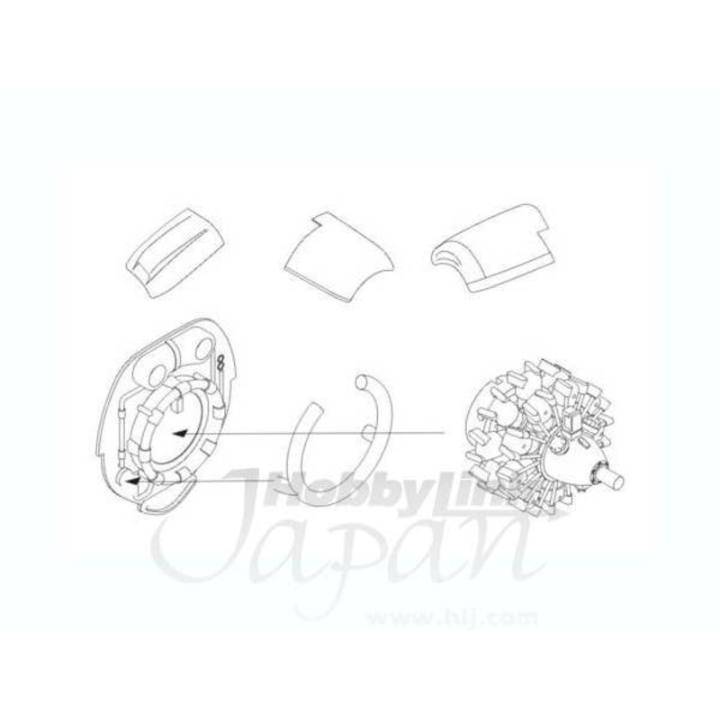 1/72 B-26F/G Marauder Left Engine and Compartment Set (for Hasegawa)