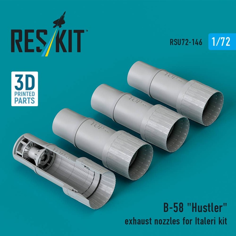 1/72 B-58 Hustler exhaust nozzles for Italeri kit