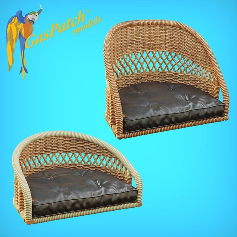 1/72 British Wicker Seat Perforated Back - Short and Tall No leather pad