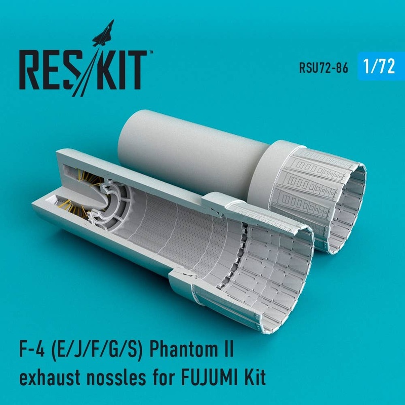 1/72 F-4 Phantom Ii (E/J/F/G/S) Exhaust Nozzles for Fujimi Kit