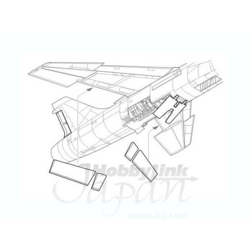 1/72 F-8E Crusader control surfaces for Academy