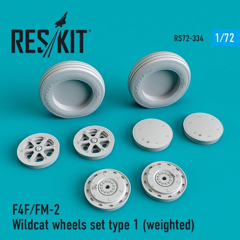 1/72 F4F/FM Wildcat wheels set type 1 (weighted)