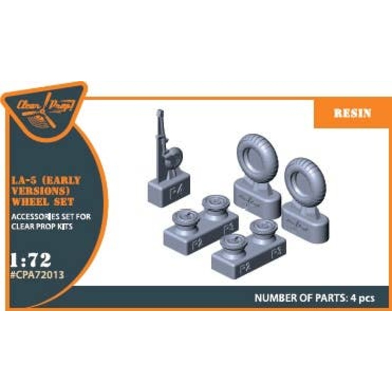 1/72 La-5 (Early Versions) Wheel Set (for Clear Prop!)