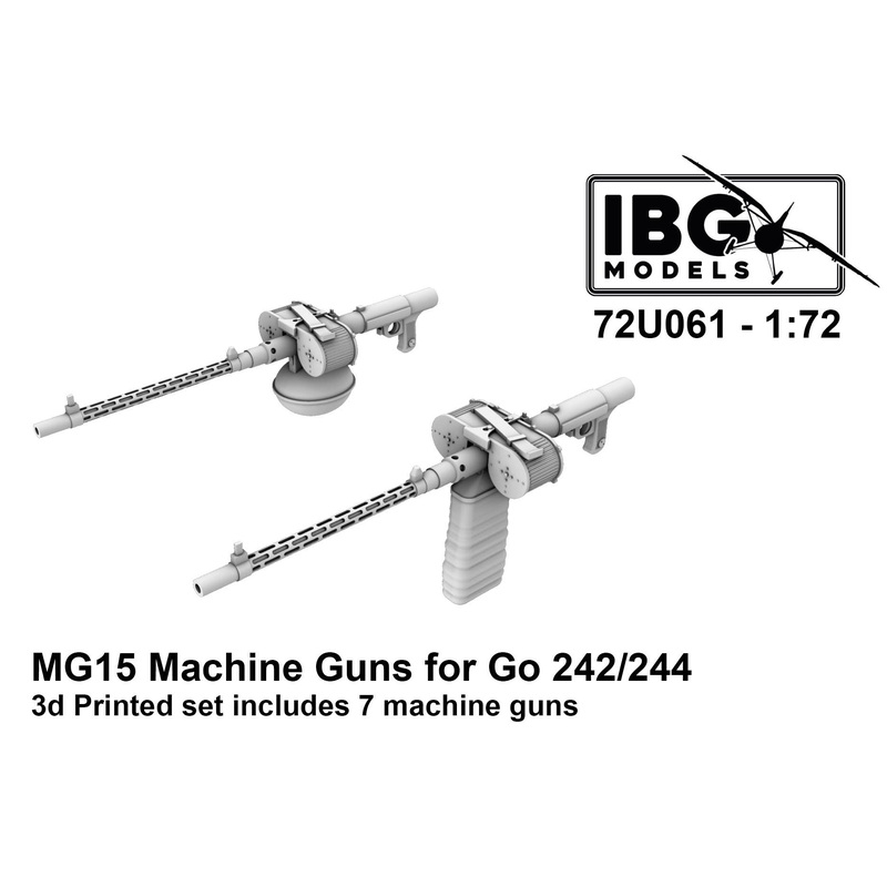 1/72 MG15 Machine Guns for Go 242/244 3d Printed set includes 7 machine guns (72U061)