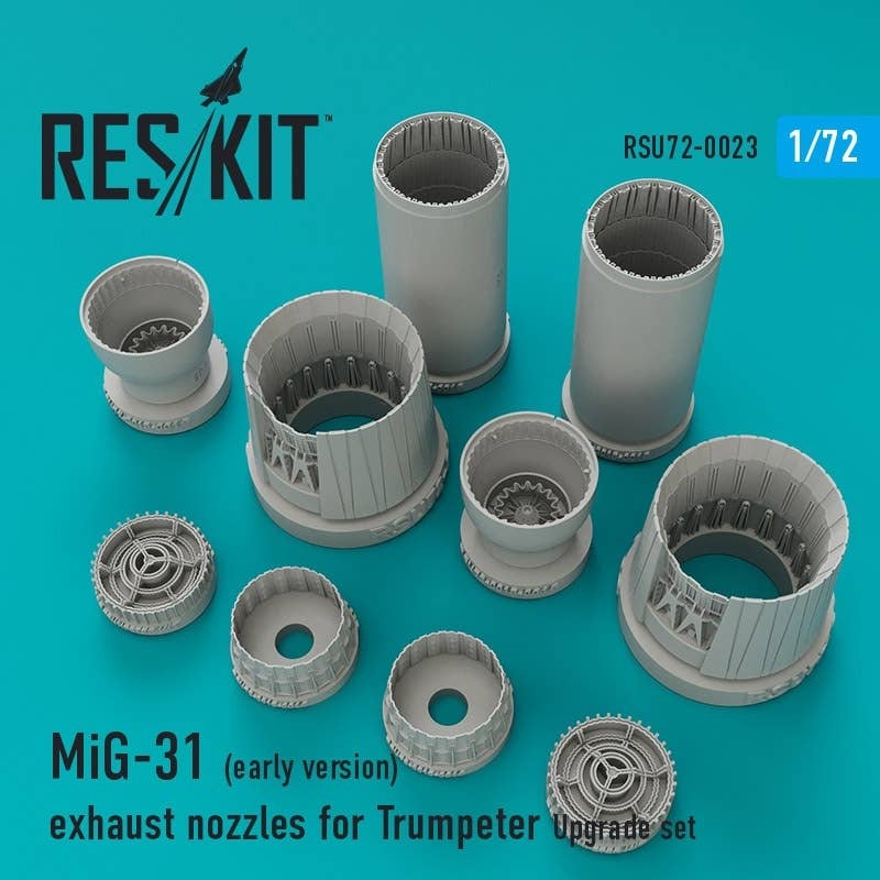 1/72 MiG-31 Early Version Exhaust Nozzles (for Trumpeter)