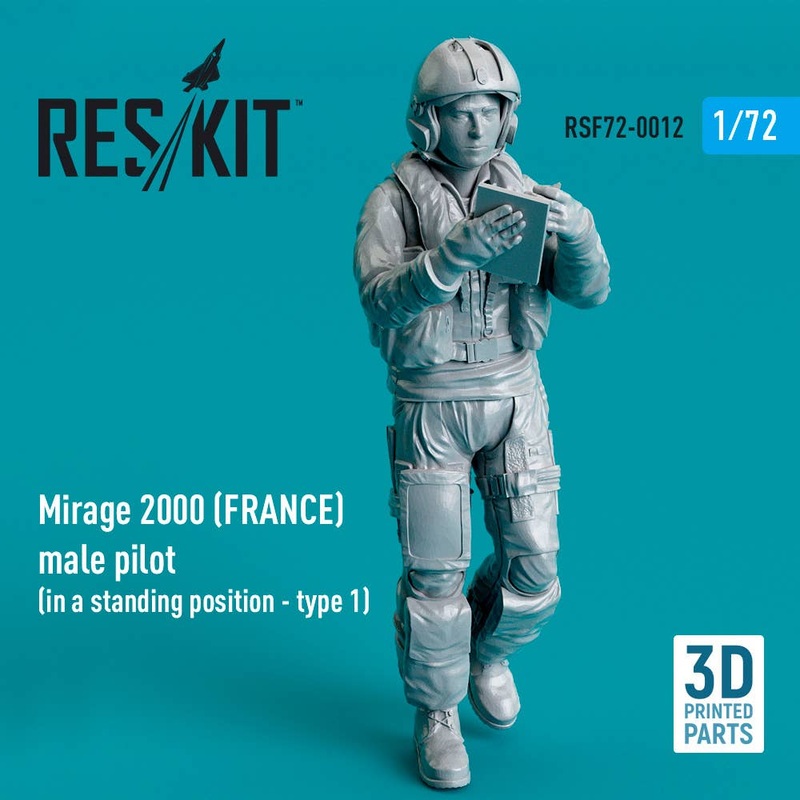 1/72 Mirage 2000 (FRANCE) male pilot (in a standing position - type 1) (3D Printed)