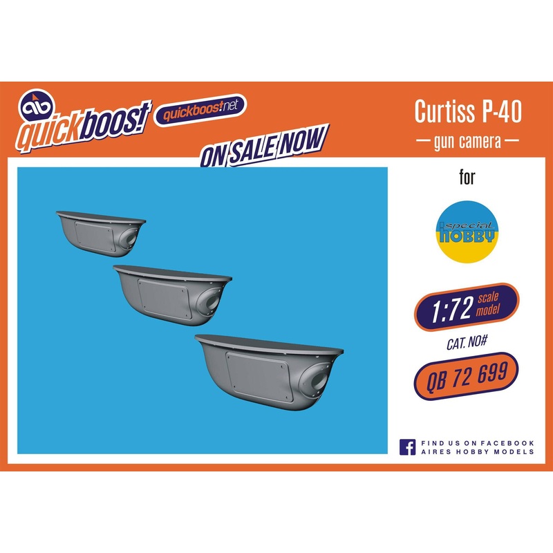 1/72 P-40 Warhawk gun camera (3pc) (For. Special Hobby)