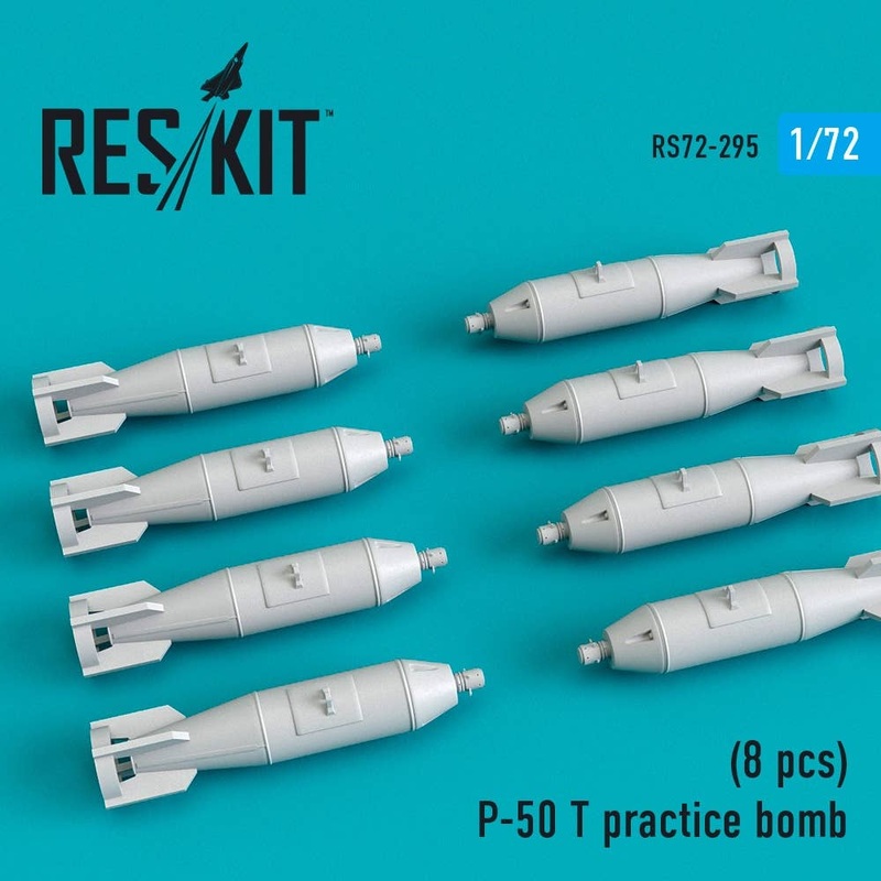 1/72 P-50 T practice bomb (8 pcs)(MiG-21, MiG-23, MiG-27, Su-7m, Su-17, Su-24, Su-25, Su-27, Su-30, Su-34)