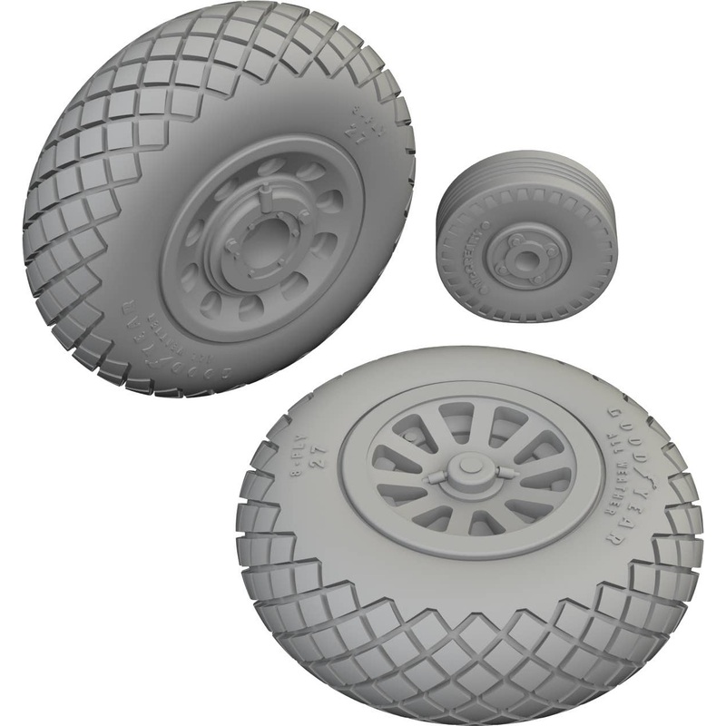 1/72 P-51D wheels diamond tread 2