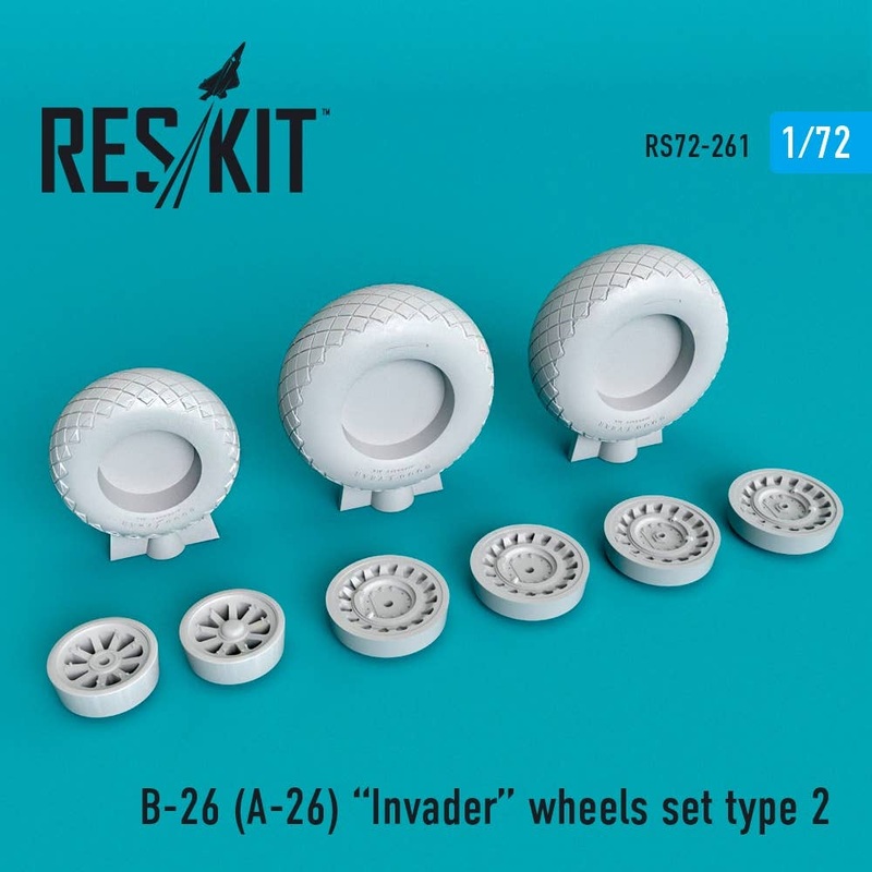 1/72 B-26 (A-26) Invader Wheels Set Type 2