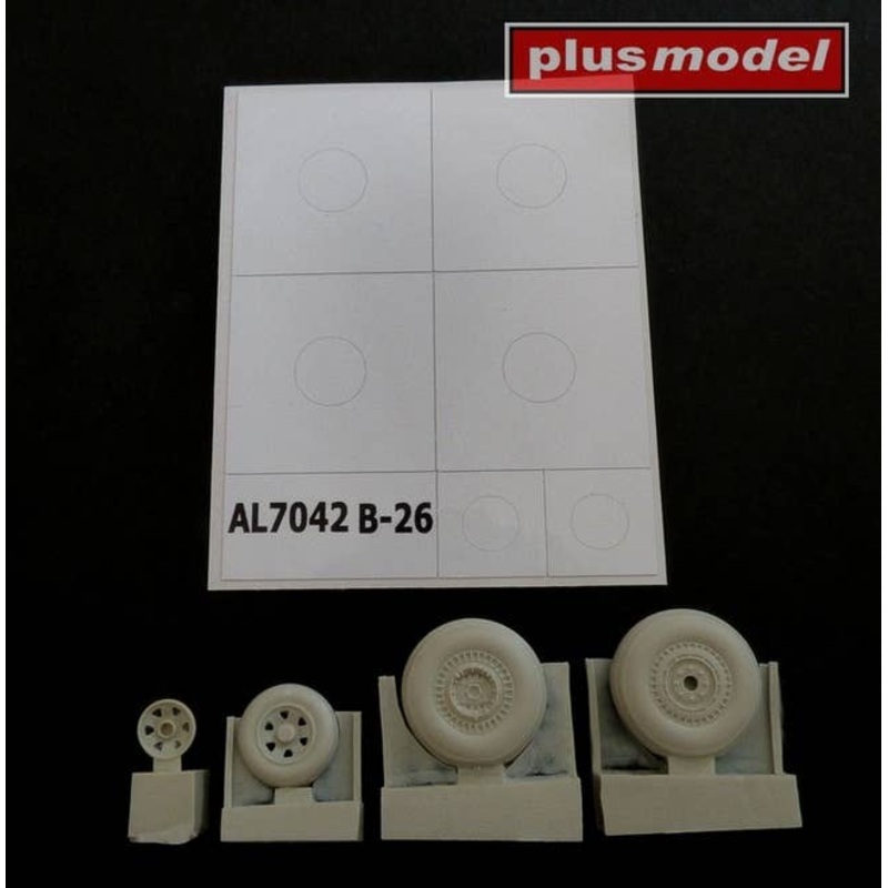 1/72 B-26 Marauder Wheelset (Late Type / Groove Tread)