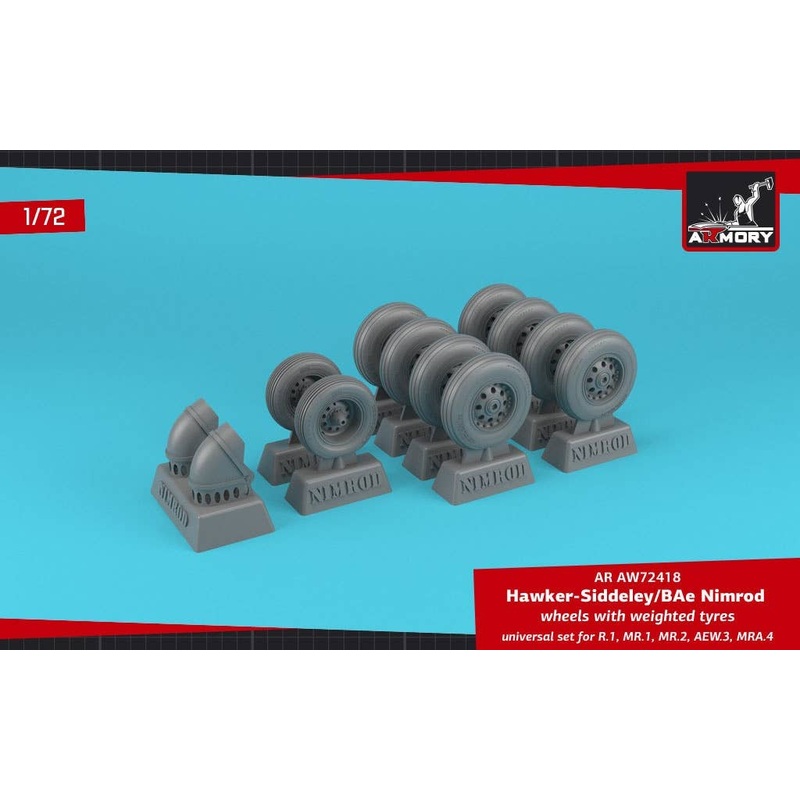 1/72 BAe "Nimrod" Wheels w/ Weighted Tires (for Airfix)