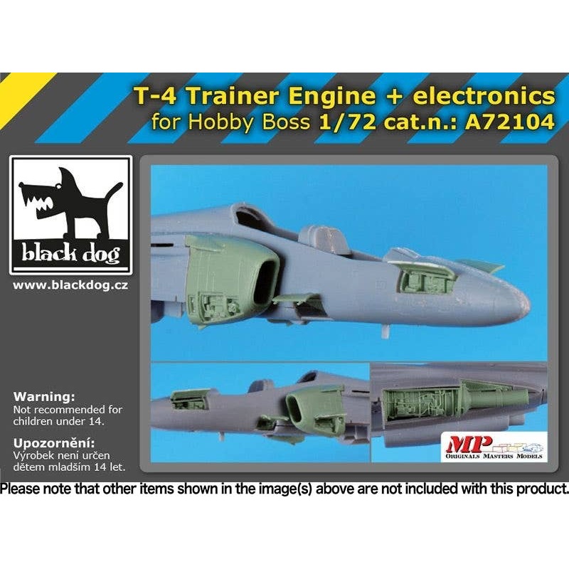 1/72 Engine For T-4 Trainer Aircraft (Left Side) + Electronic Equipment (for Hobby Boss)