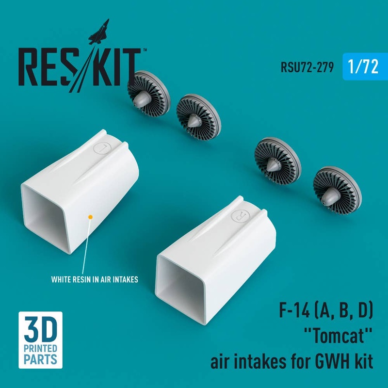 1/72 F-14(A, B, D) Tomcat air intakes for GWH kit (3D Printed)
