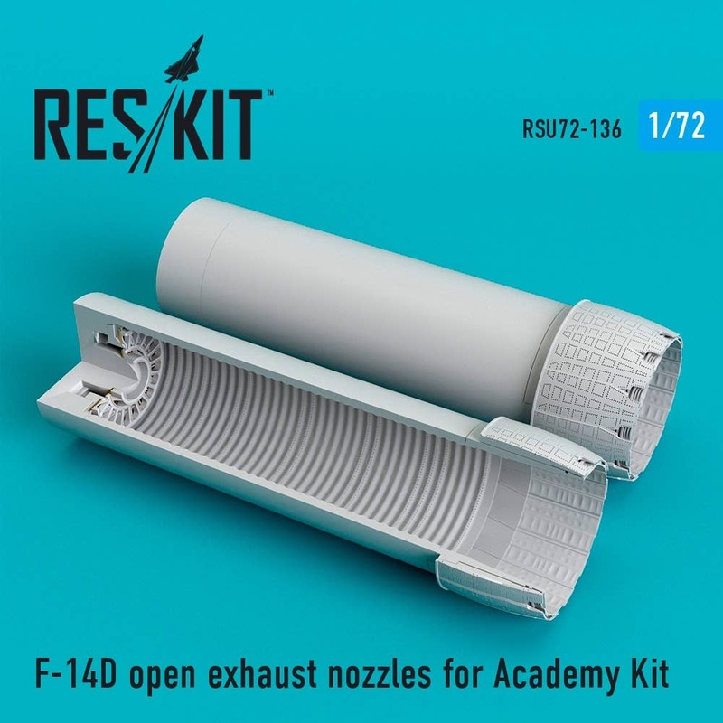 1/72 F-14D open exhaust nozzles for Academy Kit