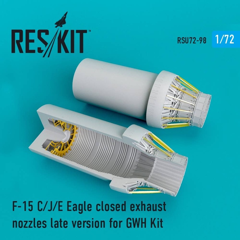 1/72 F-15 C/J/E Eagle Closed Exhaust Nozzles Late Version for Gwh Kit