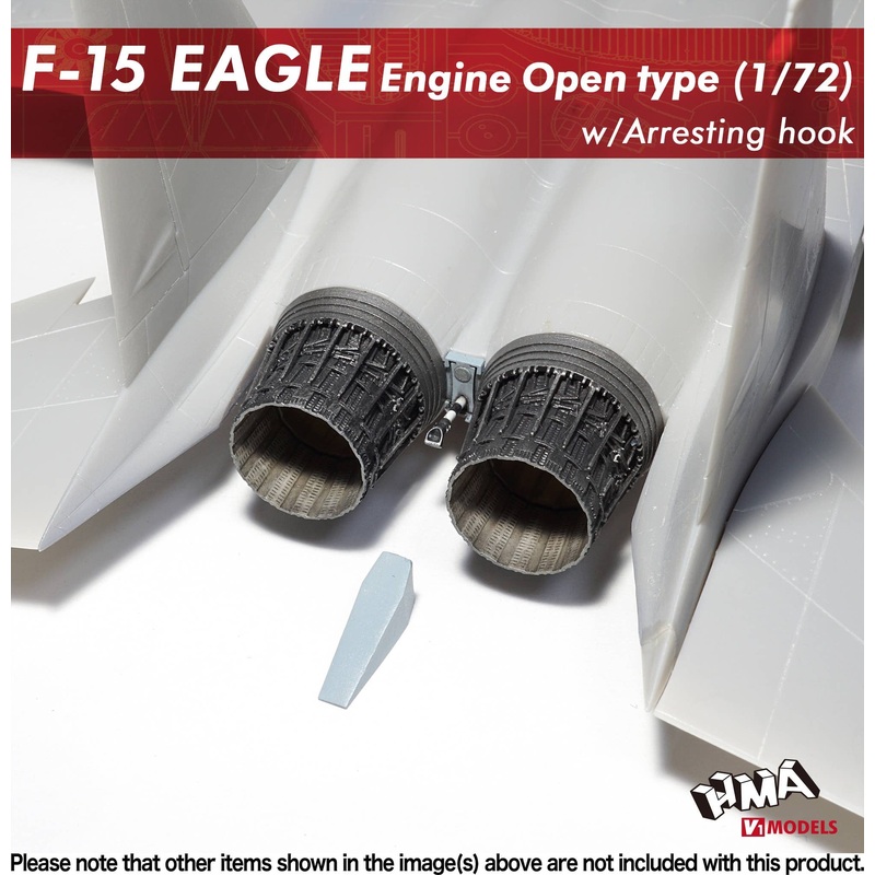 1/72 F-15 Eagle Engine Nozzle Open Type w / Arresting Hook