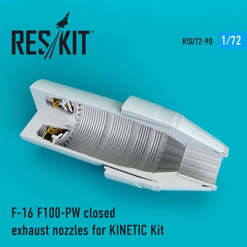 1/72 F-16 F100-Pw Closed Exhaust Nozzles for Kinetic Kit