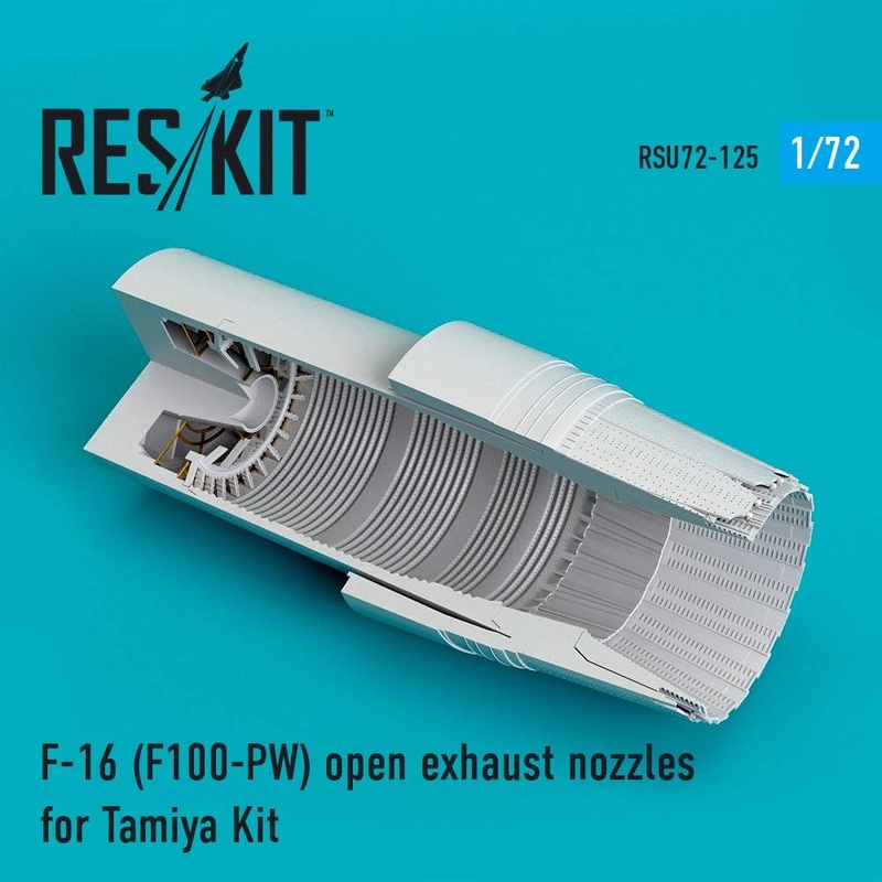 1/72 F-16 (F100-PW) open exhaust nozzles for Tamiya Kit