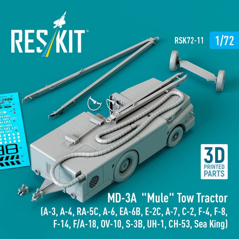 1/72 MD-3A Mule Tow Tractor (3D Printed model kit)
