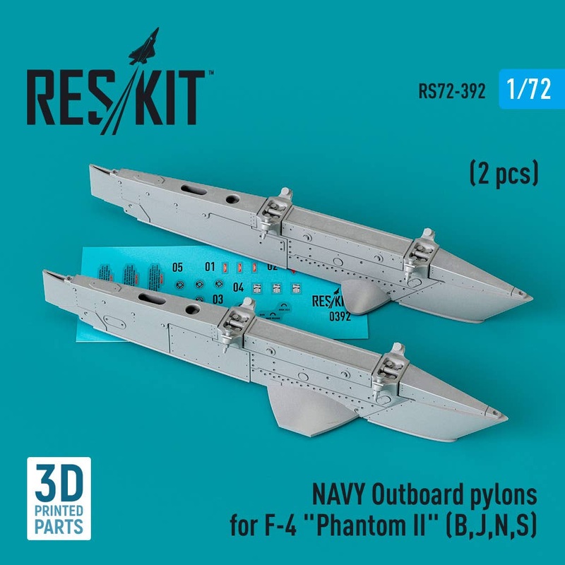 1/72 NAVY Outboard pylons for F-4 Phantom II (B,J,N,S) (2 pcs) (3D Printed)