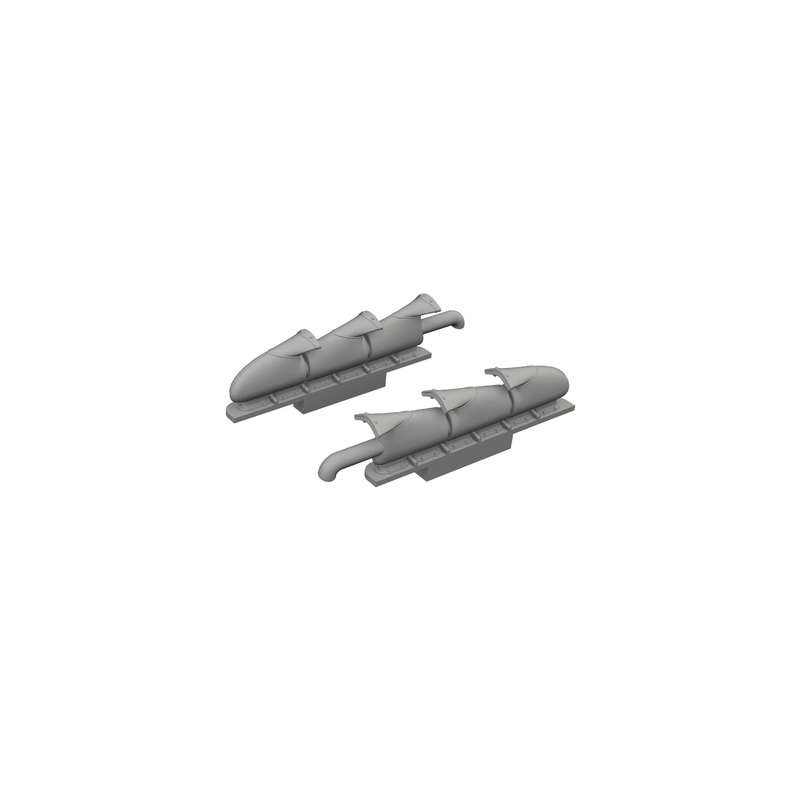 1/72 Spitfire Mk.V three-stacks exhaust fishtail PRINT