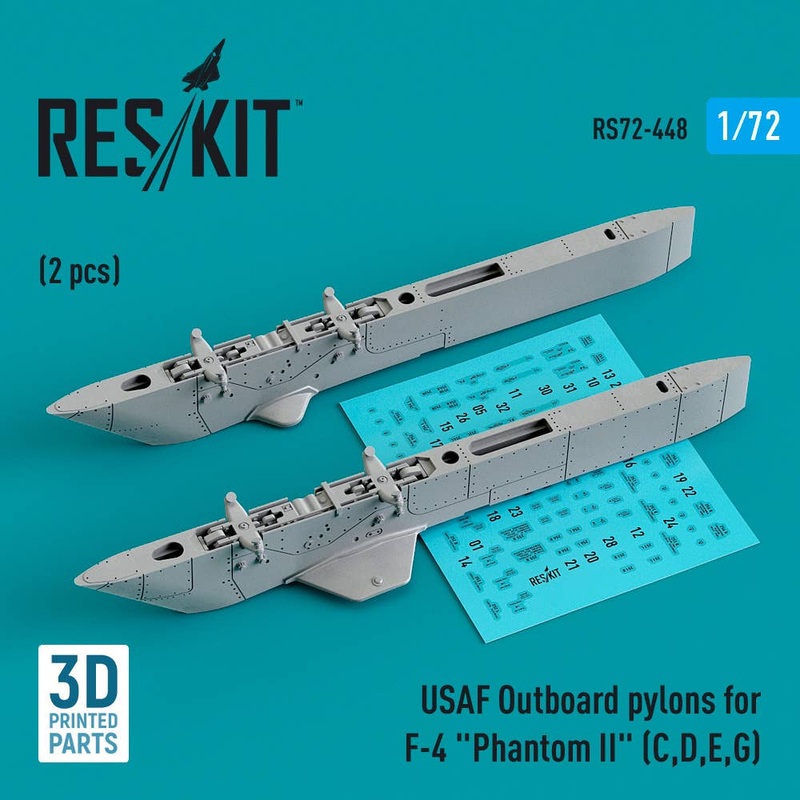 1/72 USAF Outboard pylons for F-4 Phantom II (C,D,E,G) (2 pcs) (3D Printed)