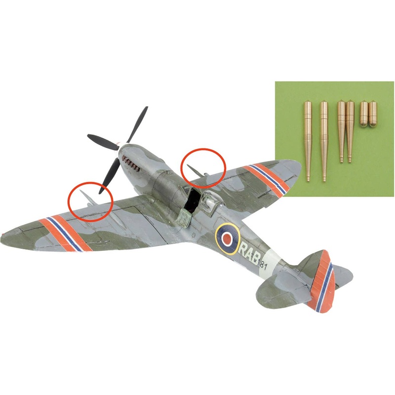 1/72 20mm Cannon Metal Parts for RAF Spitfire Mk.IXc