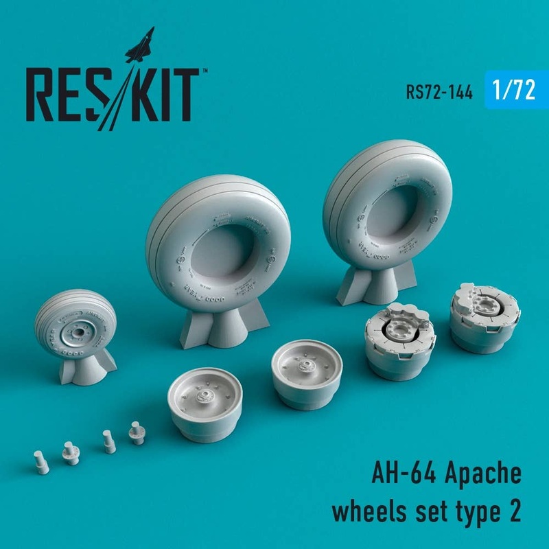 1/72 Ah-64 Apache Wheels Set Type 2