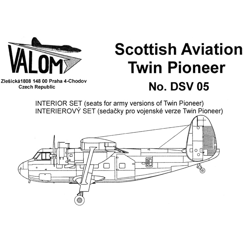 1/72 Army Twin Pioneer Interior Set (Seats)