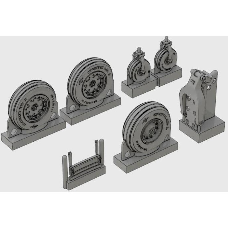 1/72 AV-8B Harrier Wheels for Hasegawa
