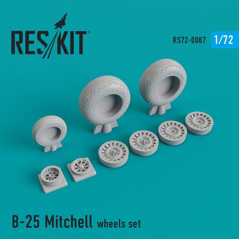 1/72 B-25 Mitchell Wheels Set