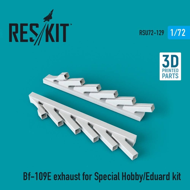 1/72 Bf-109E exhaust for Special Hobby/Eduard kit (3D Printing)